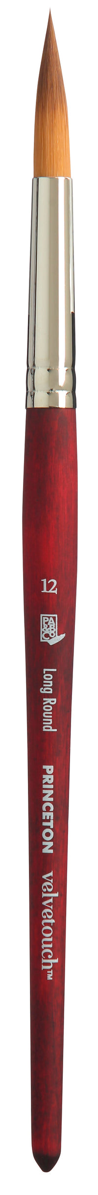 PRINCETON Velvetouch Universal-Rundpinsel Long Round mit kurzem Stiel – 12