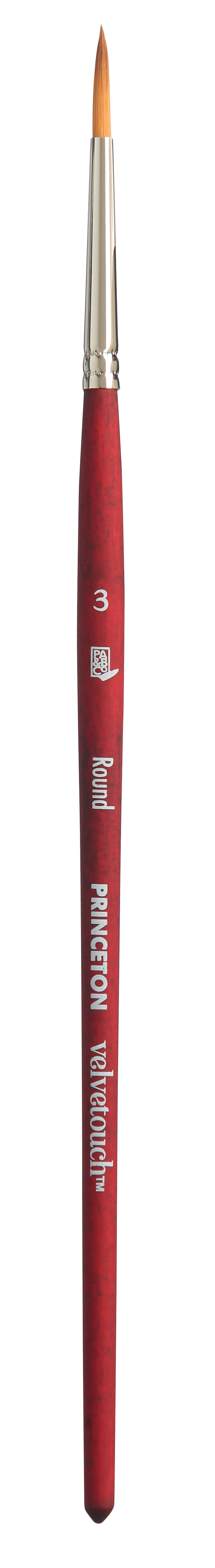 PRINCETON Velvetouch Universeller Rundpinsel mit kurzem Stiel – 3