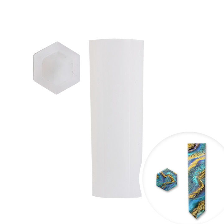 Pentart professionelle Silikonform – vertikale Anhänger | verschiedene Formen | sechseckig 1.8 x 4.9 cm