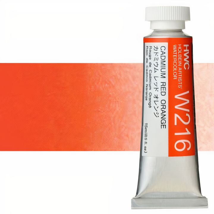 Holbein Artists Aquarellfarben 15 ml | Rote Farbtöne | Kadmium rotorange
