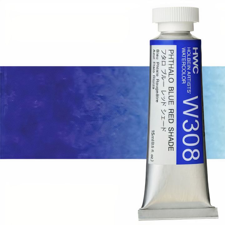 Holbein Artists Aquarellfarben 15 ml | Blaue Farbtöne | Phthalo-Blaurot