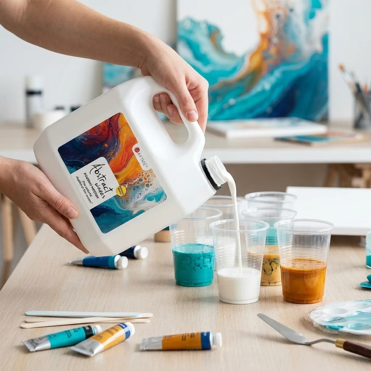 ARTMIE Abstract Waves Pouring Medium 500 ml / 3 l – Ansicht 6