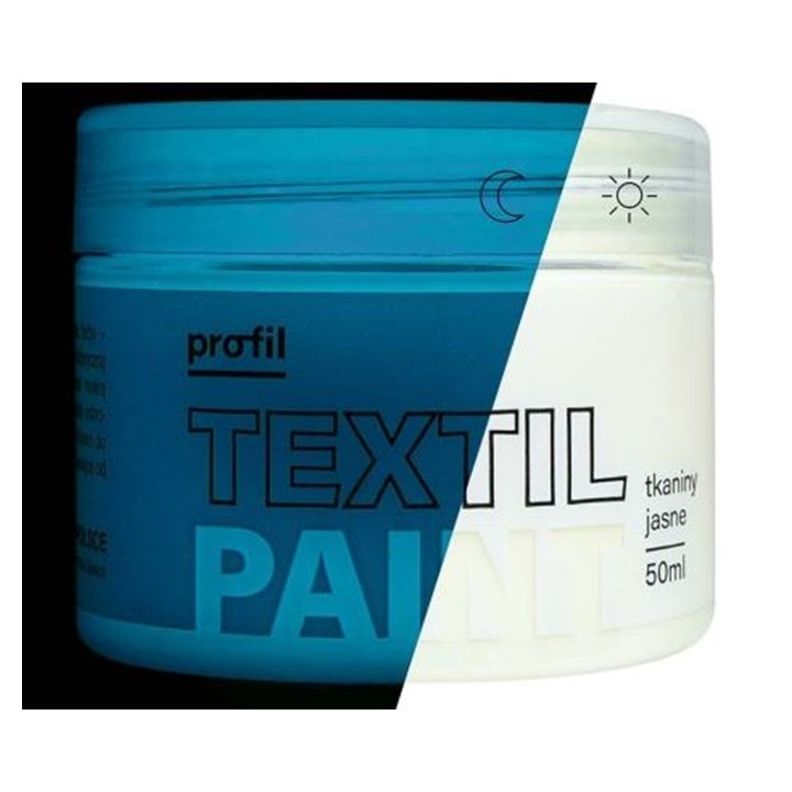 Profil Textilfarbe nachtleuchtend Blau 50 ml für kreative Stoffdesigns | ARTMIE