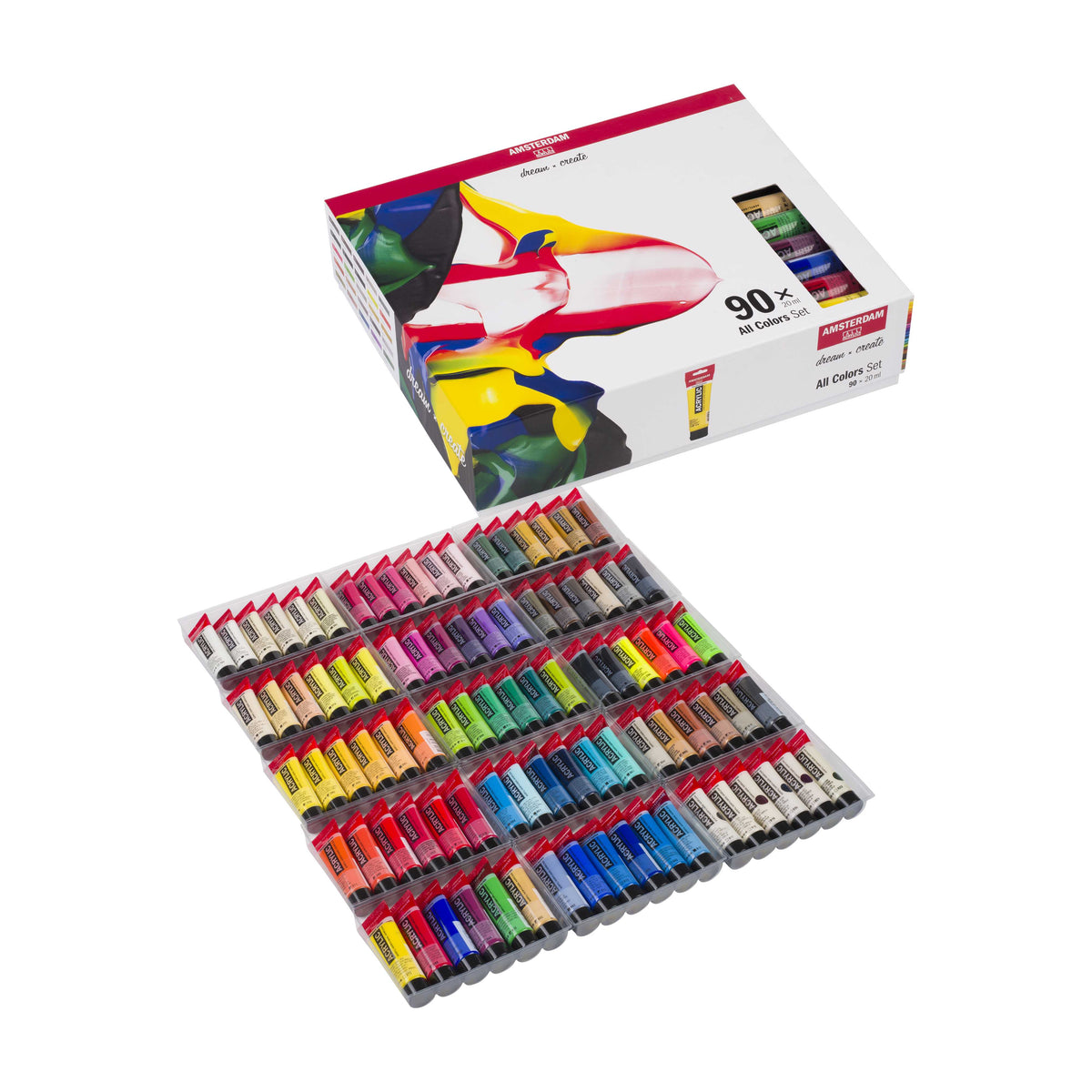 ROYAL TALENS Amsterdam Acrylfarben-Set All Colors 90 x 20 ml