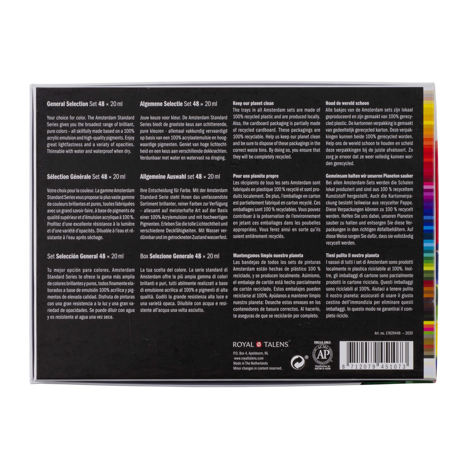 ROYAL TALENS Amsterdam Acrylfarben-Set General Selection 48 x 20 ml