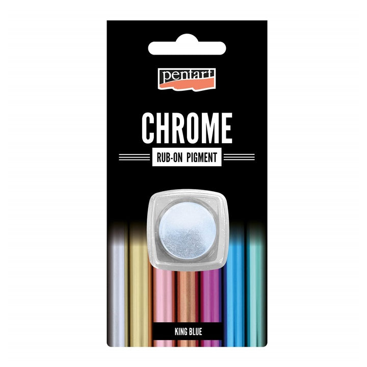 Pentart Rub-on Chrom-Pulver 0,5 g | verschiedene Farben | Königsblau