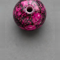 Runde Glasperlen mit Marmor-Effekt 8 mm – 15 Stk. – Alpenveilchen-Schwarz