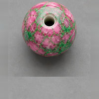 Runde Glasperlen mit Marmor-Effekt 8 mm – 15 Stk. – Rosa-Grün