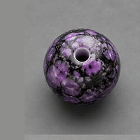 Runde Glasperlen mit Marmor-Effekt 8 mm – 15 Stk. – Violett-Schwarz