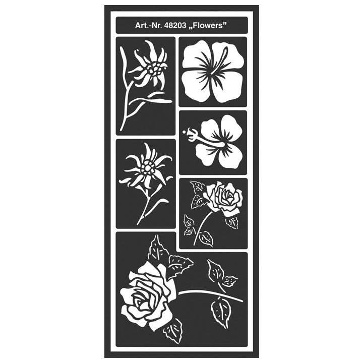 Home Design Motiv-Schablone | verschiedene Ausführungen | Flowers