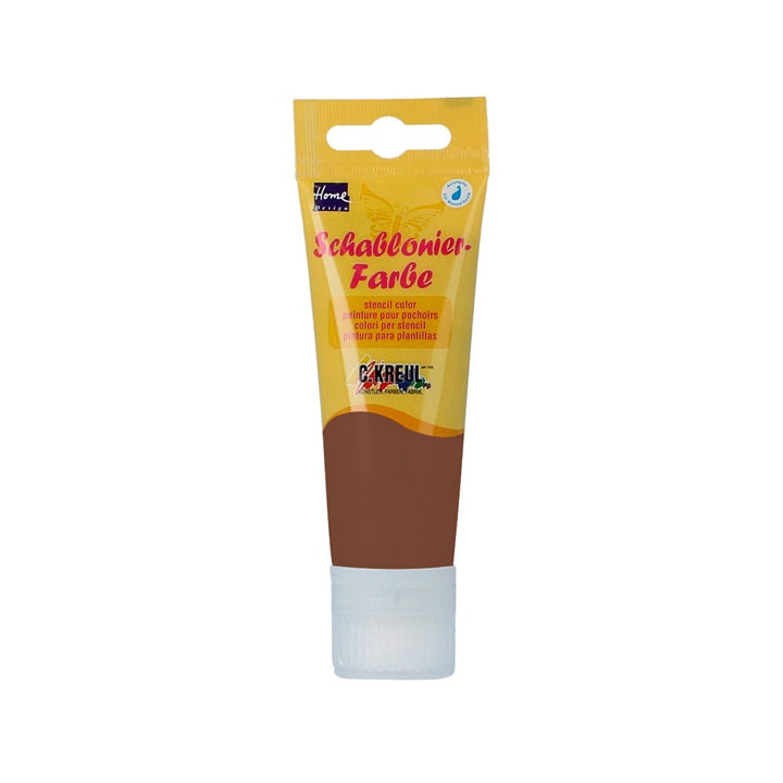 Kreul Schablonierfarbe 75 ml | verschiedene Farbtöne | schokoladenbraun