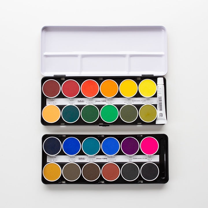 Holbein Cake Colors Opaque Aquarellfarben-Set – 24 ks