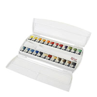 Aquarellfarbenset "Classic" ROSA Gallery, Kunststoffkoffer, 24 Farben, volle Töpfe