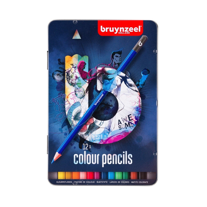 Bruynzeel Buntstifte im Metalletui - Blue | verschiedene Sets | 12 ks