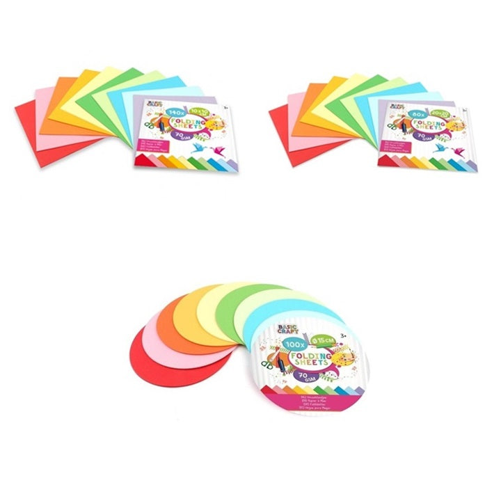 Buntes Bastelpapier-Set | verschiedene Formate