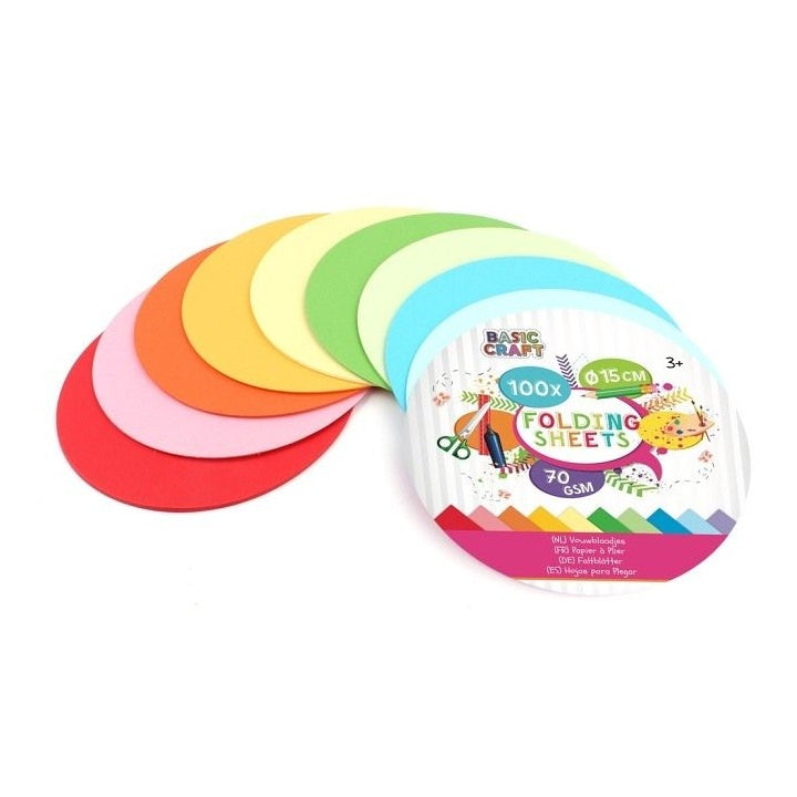 Buntes Bastelpapier-Set | verschiedene Formate | kruh 15 cm 100 ks