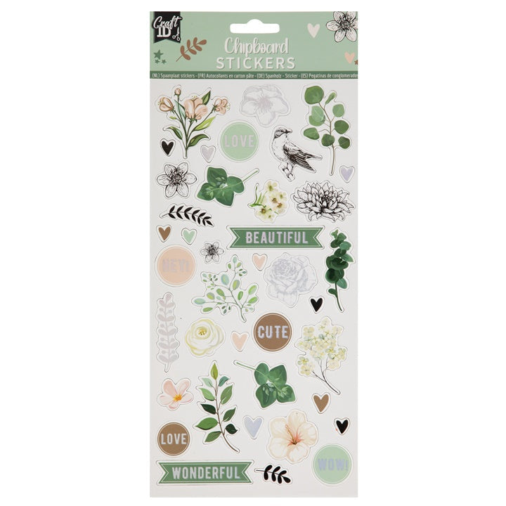Set aus festen Chipboard-Stickern | verschiedene Motive — Bild 2
