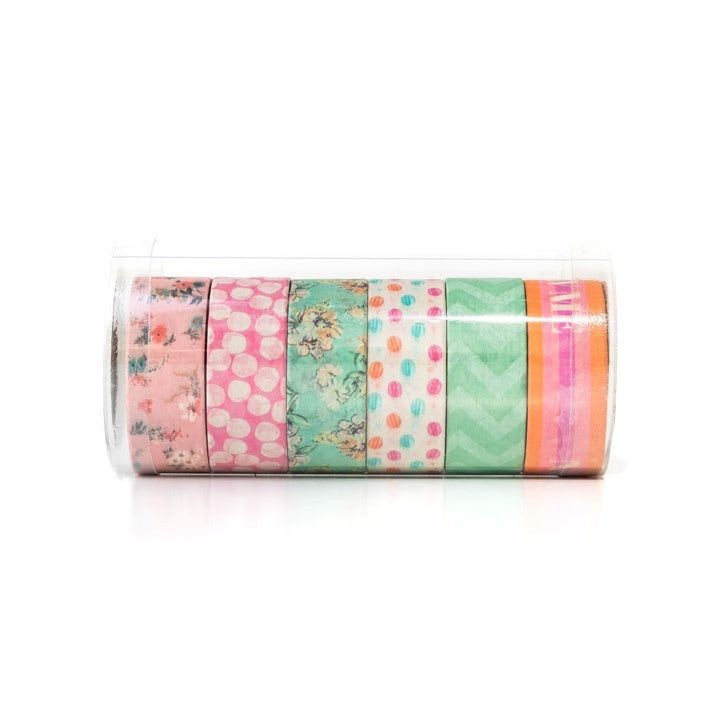 Satz Washi-Bänder 6 x 2,5 m | verschiedene Typen | Punkte