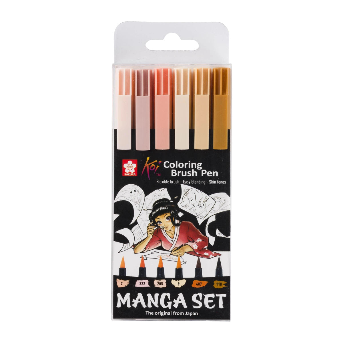 SAKURA Koi Coloring Brush Manga Aquarell-Pinselstifte