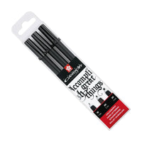 SAKURA Pigma Kalligraphie-Set / 3-teilig schwarz