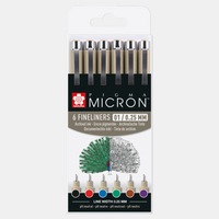 Sakura Pigma Micron 01 Fineliner 0,25 mm 6er-Set