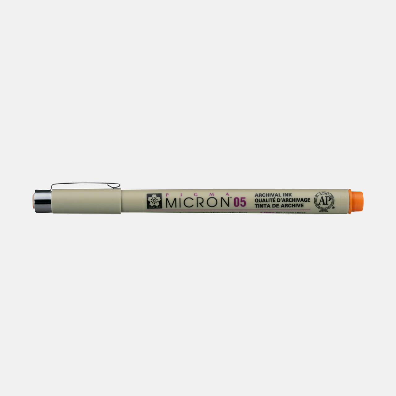 Sakura Pigma Micron 05 Fineliner 0,45 mm – 6er-Set – Orange