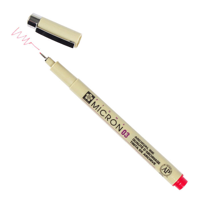 SAKURA Pigma Micron Fineliner in Rot für präzises Zeichnen | ARTMIE