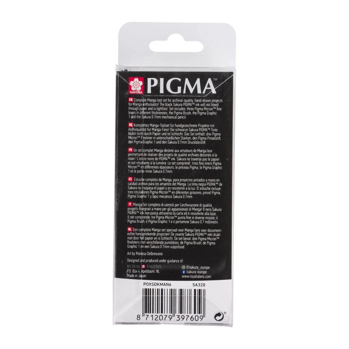 Sakura Pigma Micron Manga Fineliner-Set / 6 Stück