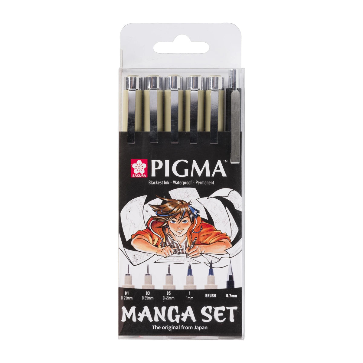 Sakura Pigma Micron Manga Fineliner-Set / 6 Stück
