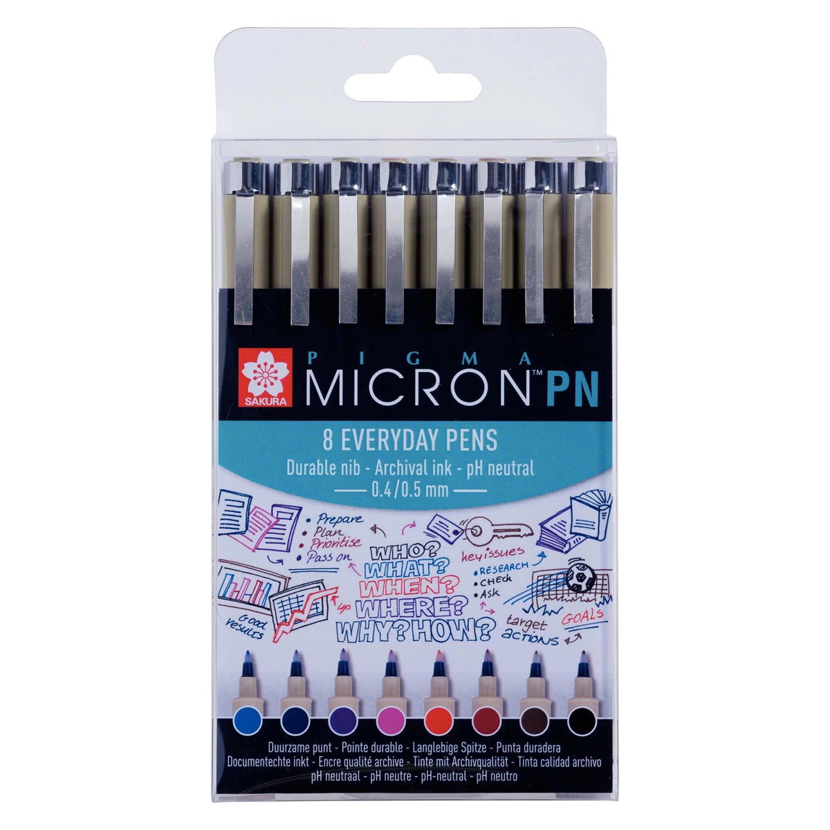 Sakura Pigma Micron PN Stifte-Set / 8 Stück