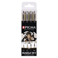 Sakura Pigma Micron Stifte-Set Manga Sepia / 4 Stück