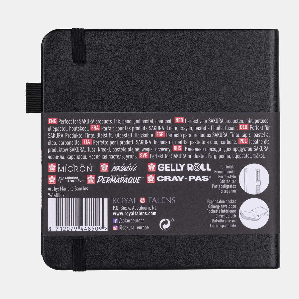 SAKURA Skizzenblock 140 g/m² – 80 Blatt, 9 – 21 cm