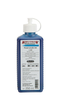 Schmincke AERO COLOR Professional Acryltinte 250 ml – 405 Primärblau Cyan