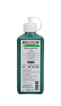 Schmincke AERO COLOR Professional Acryltinte 250 ml – 501 Brillantgrün
