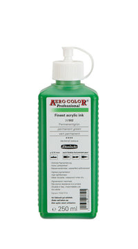 Schmincke AERO COLOR Professional Acryltinte 250 ml – 502 Permanentgrün