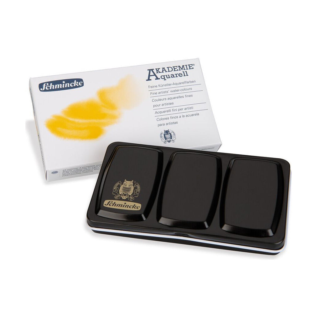 Schmincke AKADEMIE Aquarell Metallkasten leer für 12 halbe Näpfchen