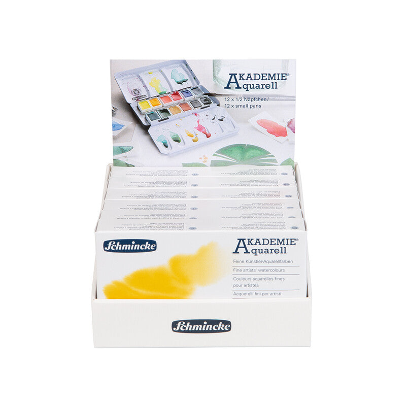Schmincke AKADEMIE Aquarell Metallkasten leer für 12 halbe Näpfchen