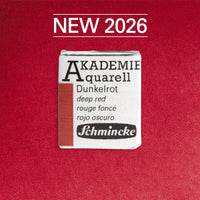 Schmincke AKADEMIE Aquarellfarben 1/2 Näpfchen - Golden pink – 335 Dunkelrot