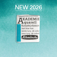 Schmincke AKADEMIE Aquarellfarben 1/2 Näpfchen - Golden pink – 505 Petrolblau