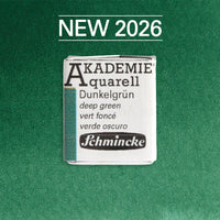 Schmincke AKADEMIE Aquarellfarben 1/2 Näpfchen - Golden pink – 556 Dunkelgrün