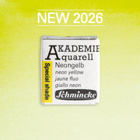 Schmincke AKADEMIE Aquarellfarben 1/2 Näpfchen - Golden pink – 950 Neongelb
