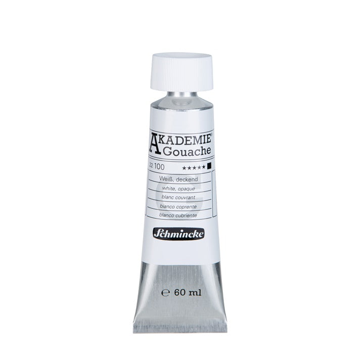 Schmincke Akademie Gouachefarben in der Tube 60 ml | verschiedene Farbtöne | 100 weiß opak