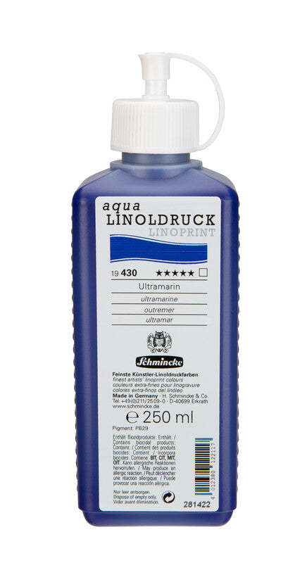 Schmincke aqua-LINOPRINT Linoldruckfarbe 250 ml – 430 Ultramarin