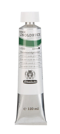 Schmincke aqua-LINOPRINT Linoldruckfarben 120 ml – 530 Chromoxidgrün feurig