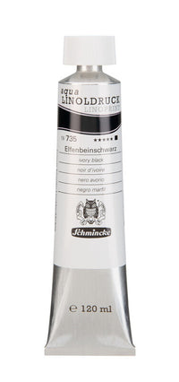 Schmincke aqua-LINOPRINT Linoldruckfarben 120 ml – 735 Elfenbeinschwarz