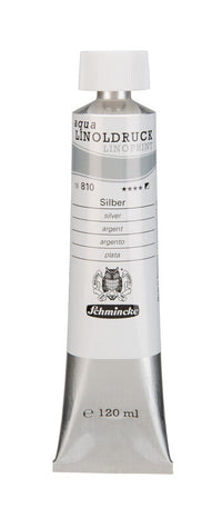 Schmincke aqua-LINOPRINT Linoldruckfarben 120 ml – 810 Silber