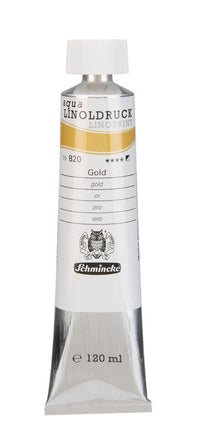 Schmincke aqua-LINOPRINT Linoldruckfarben 120 ml – 820 Gold
