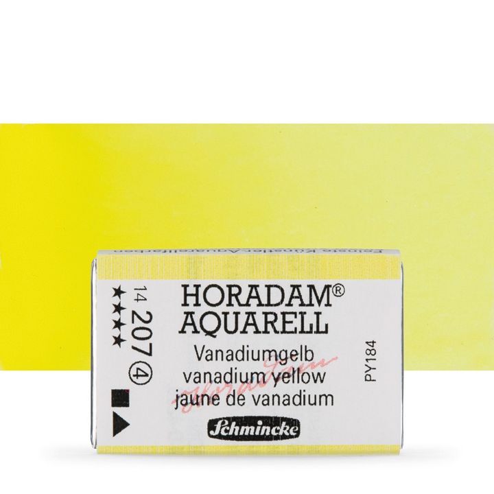 Schmincke Horadam Aquarellfarben im ganzen Näpfchen – 207 vanadium Gelb