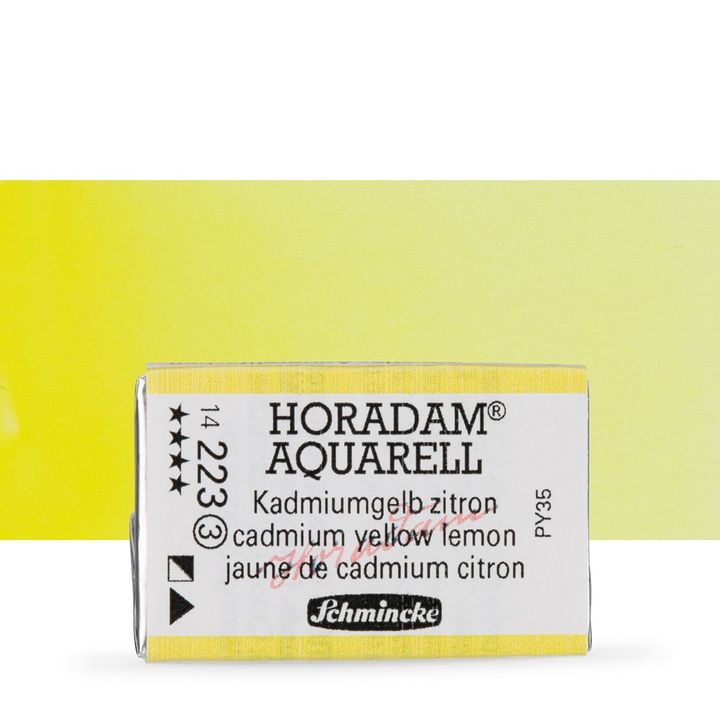 Schmincke Horadam Aquarellfarben im ganzen Näpfchen – 223 Zitronengelb Cadmium