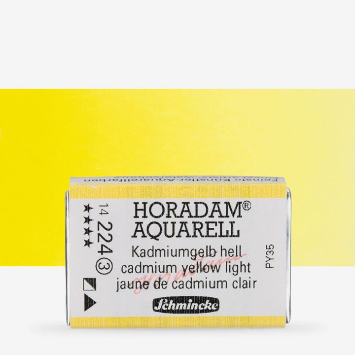Schmincke Horadam Aquarellfarben im ganzen Näpfchen – 224 Hellgelb Cadmium